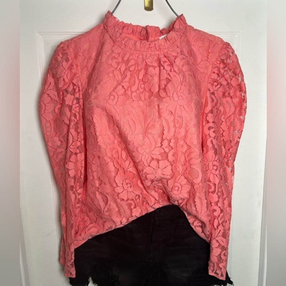 Rachel Parcell Pink Ruffled Blouse… - Picture 2 of 5